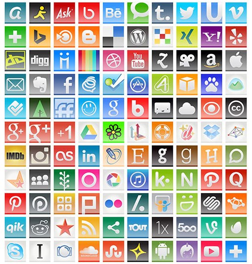 110 Social Media Icons